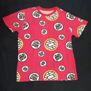 DRAGON BALL Z LOGO Size M Shirt ALL OVER PRINT DOUBLE-SIDED COLLAGE - Picture 1 of 6