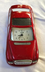 Red Sports Car Metal Miniature United Quartz Clock Novelty Desk Top - Picture 1 of 11