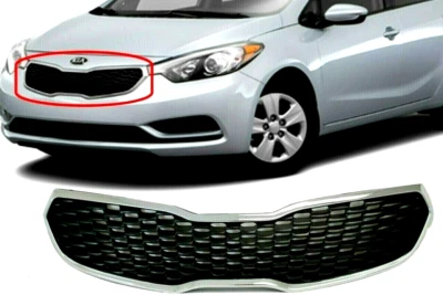 For 2014 2015 2016 Kia Forte Forte5 Front Bumper Grill Grille Assembly Chrome - Image 1 of 3