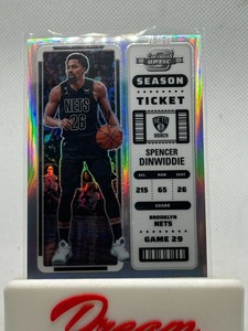 2022-23 Optic Contenders Spencer Dinwiddie Season Ticket Silver Prizm #6