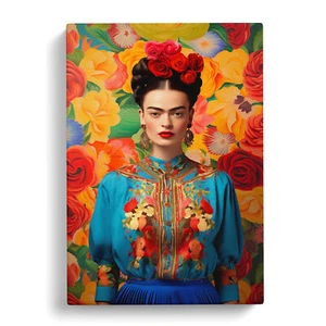 Frida Kahlo Colour Field Canvas Wall Art Print Framed Picture Decor Living Room - Picture 1 of 4