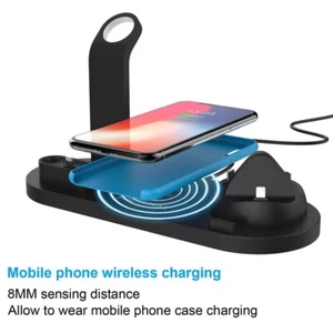 3in1 QI Wireless Charger Charging Dock Station For Apple AirPods / iPhone/ Watch - Picture 1 of 6