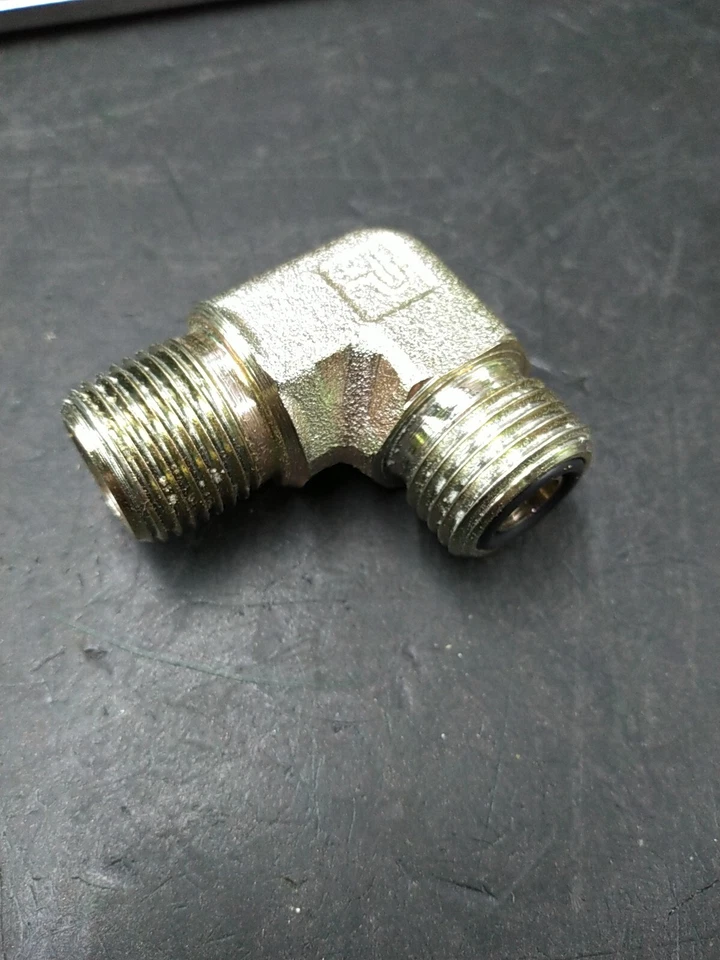 FS2501-06-06 Hydraulic Fitting 90° Elbow Male 3/8 ORFS-06 to Male 3/8" NPT - Image 1 of 1