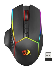 Redragon Wireless Gaming Mouse Tri-Mode 2.4G/USB-C/Bluetooth Ergonomic M814 - Picture 1 of 7