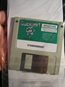 1993 QUICKLINK II FOR WINDOWS SOFTWARE FLOPPY DISC - NEW OLD STOCK SEALED - SC-1 - Afbeelding 1 van 3
