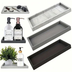 Shatterproof Bathroom Counter Tray Bathroom Vanity Organizer Countertop - Picture 1 of 16
