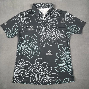 Camisa Polo Five Birdies Para Mujer Mediana Estampada Hoja Negra Factores Financieros Golf - Imagen 1 de 11