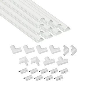 157in Cord Cover Kit, Self-Adhesive Wire Hiders, Paintable Cable Raceway to H... - Afbeelding 1 van 9