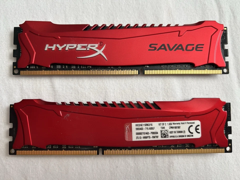 HyperX Savage 16GB (2 X 8GB) DDR3-2400 (PC3-19200) DIMM Memory (HX324C11SRK2) — 第 1/3 张图片
