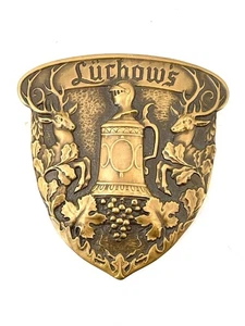 Vintage Luchow's Famous New York City German Restaurant Shield Medallion Plaque - Picture 1 of 3