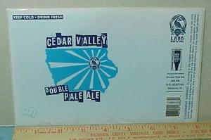 Lark Brewing Label #17 CEDAR VALLEY DOUBLE PALE ALE - Iowa - Bild 1 von 1