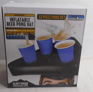 Inflatable Beer Pong Hat 13 piece pong set Flint Ridge Trading Co. - NEW - Picture 1 of 5