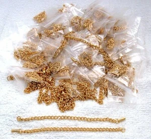 PULSERAS CHAPADAS EN ORO DE DOS LIBRAS 7 PULGADAS 80+ ESLABONES OVALADOS POR DEBAJO DEL COSTO AL POR MAYOR DD#23 - Imagen 1 de 3