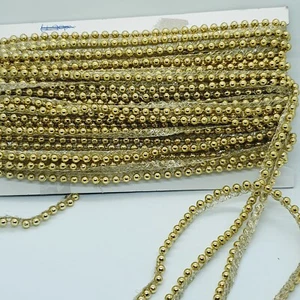 gold pearl bead trim braid decoration ribbon trim - Picture 1 of 1