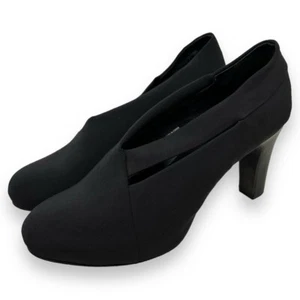 Eileen Fisher Black Fabric Upper Heels 9 - Picture 1 of 12
