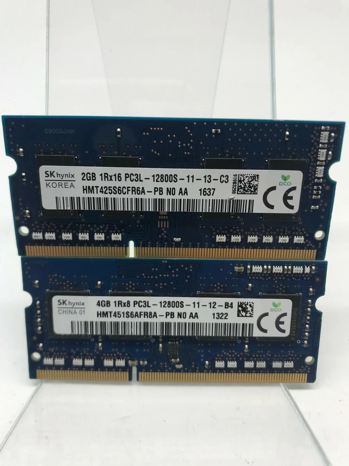 SK Hynix 6GB  PC3L-12800S DDR3-1600 204pin SODIMM RAM Laptop Memory - Image 1 of 1