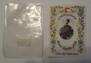 Savelli Papst Johannes Paul II. Vatikan Souvenier Anhänger auf Originalkarte 2000 Datum - Bild 1 von 6