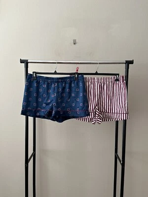 NWT! Lot of 2 Alfani Women's Sz L Satin Elastic Waist Boxer Pajama Shorts Bundle - Image 1 of 4