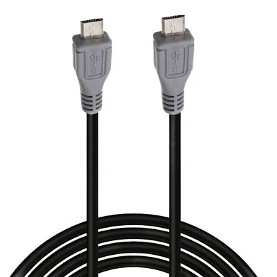 Micro USB Male to Micro USB Male OTG Converter Adapter Data Connector Cable 3ft - Image 1 of 4