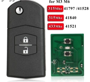 Fits Mazda 315Mhz /433Mhz 41797/41528 Complete Transponder Remote Key - Foto 1 di 4
