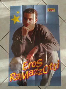 Poster EROS RAMAZZOTTI / JOVANOTTI Vintage '80s RIVISTA CIOE' Cm 85x54 VTG Raro - Foto 1 di 2