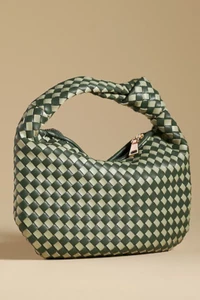 NWT Anthropologie The Brigitte Satchel by Melie Bianco: Check Edition - Picture 1 of 3