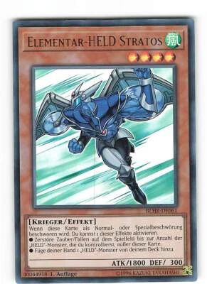 Yugioh ELEMENTAR-HELD STRATOS , blhr-de061 Ultra Rare deutsch NM 1. Auflage - Bild 1 von 2