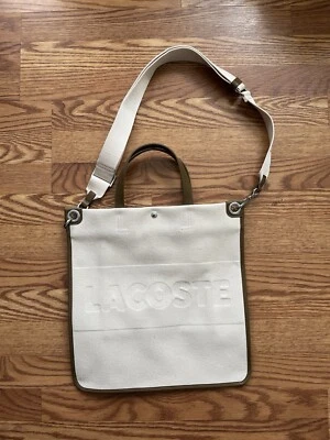 Nuevo sin etiquetas Bolso de Mano Lacoste de Lona Grueso de Algodón para Mujer Unisex Raro Agotado Foto 1 de 4