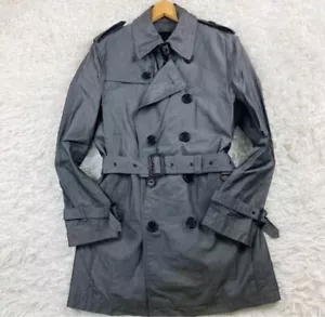 Burberry black label trench coat with belt color gray Men's US size S Authentic - Picture 1 of 9