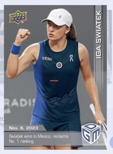 2023 Upper Deck Game Dated Moments Iga Swiatek SILVER PARALLEL SSP Rookie Card