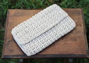 1960s Magid Italian Raffia and Bead Mid Century MCM Clutch Handbag Purse - Italy - Picture 1 of 8