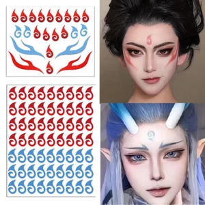 Facial Tattoo Sticker Cartoon Anime Characters Children Temporary Tattoos Decal - Bild 1 von 13