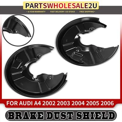 Protector antipolvo freno trasero izquierdo y derecho 2 piezas para Audi A4 2002 2003 2004 2005 2006 Foto 1 de 4