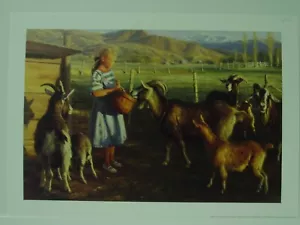 Robert Duncan Print "Brianne and the Goats. - Picture 1 of 2