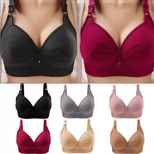 Women Full Coverage Wireless Shaping Bra High Support No Underwire Comfort Bra - Picture 1 of 20