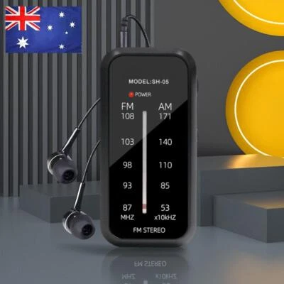 Mini AM FM Stereo Radio Includes Headphones Emergency Radio for Walking Jogging - Bild 1 von 4