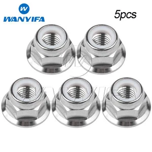 5pcs Titanium Nut M6 M8 M10 M12 M14 Flange Nylon Lock Nuts for Bolt Fasteners - Picture 1 of 15