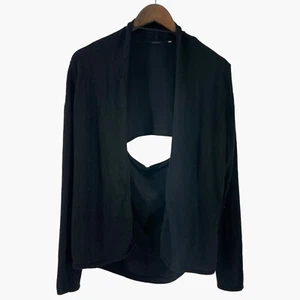 Elie Tahari Black Cashmere Open Back Slit Cardigan Size Large - Picture 1 of 6