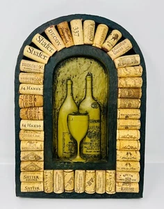 2009 "WINE RELIEF" CORK COLLECTION (x41) HANGING DISPLAY WALL ART 14.5" x 10.5" - Picture 1 of 17
