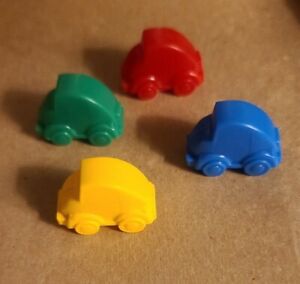Monopoly Junior Car Movers 4 Different Colors Pawns Tokens Replacement Parts
