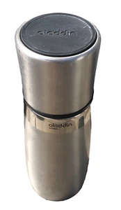 Aladdin Stainless Steel 16oz Insulated Thermos Bottle Push Button Migo Silver - Picture 1 of 8