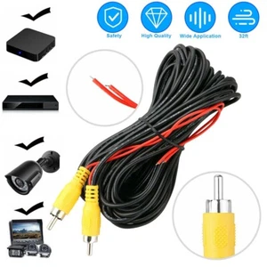 Universal RCA Extension Cable For Car Reverse Rear View Parking Backup Camera - Picture 1 of 24