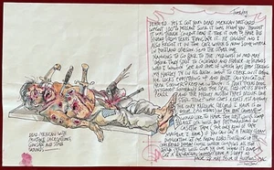 Zap Comix S. Clay Wilson penna originale e disegno a inchiostro colorato - Foto 1 di 8