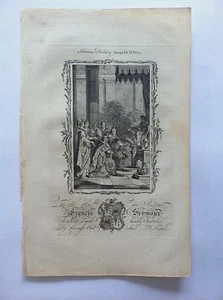 SALOMON'S DOOLATRY Gravure originale THE CHRISTIAN'S FAMILY BIBLE 1763 - Picture 1 of 2