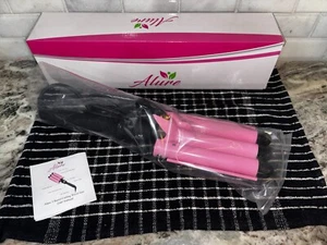 Alure Three Barrel Curling Iron Wand Hair Waver w/ LCD Temperature Display - 1" - Picture 1 of 4