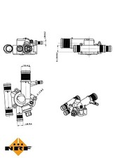 NRF 725059 THERMOSTAT, COOLANT FOR DACIA,NISSAN,OPEL,RENAULT,SUZUKI,VAUXHALL
