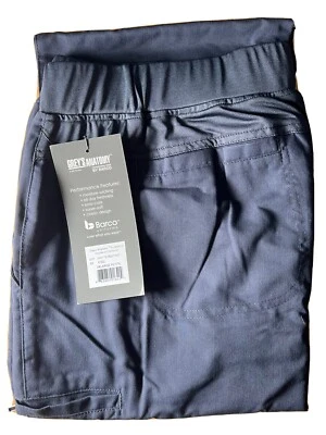Pantalón Médico Gris Anatomía Para Mujer PETITE 6 Bolsillos Corbata Frontal 2XL Color Acero Foto 1 de 4