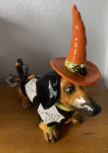 Blue Sky Clayworks Halloween TRICK OR TREAT DACKEL Hund Figur Neu mit Etikett - Bild 1 von 6