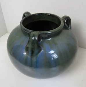 Vintage FULPER ART POTTERY VASE 3 Handled Vessel Great Glaze & Color - Picture 1 of 13
