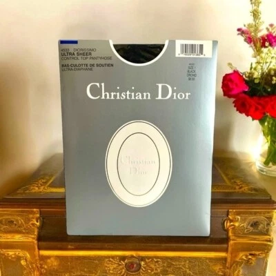 Meia-calça meia-calça de nylon controle ultra transparente Christian Dior nova na caixa - Imagem 1 de 3